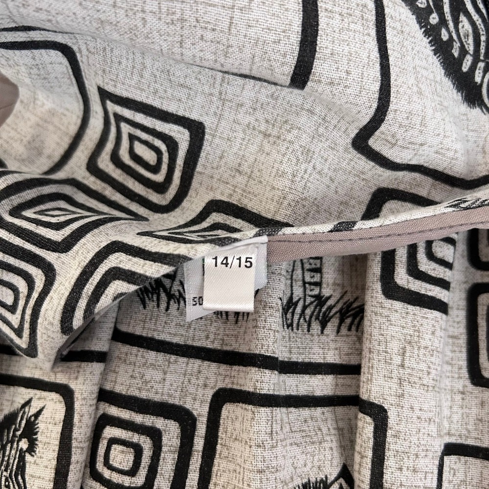Vintage Zebra Print Fit and Flare‎ Dress Tan Black XS - Picture 7 of 8